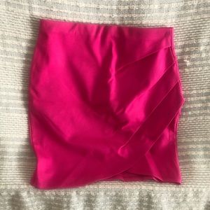 Hot pink tulip style mini skirt